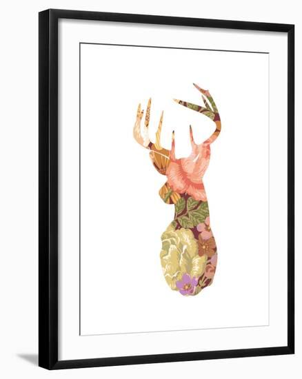 Floral Stag-Moha London-Framed Giclee Print