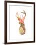 Floral Stag-Moha London-Framed Giclee Print