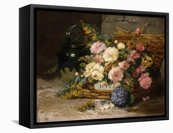 Floral Still Life (Spring)-Eugene Henri Cauchois-Framed Stretched Canvas