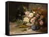 Floral Still Life (Spring)-Eugene Henri Cauchois-Framed Stretched Canvas