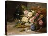 Floral Still Life (Spring)-Eugene Henri Cauchois-Stretched Canvas