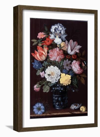 Floral Still Life with Shells, 1622-Balthasar van der Ast-Framed Giclee Print