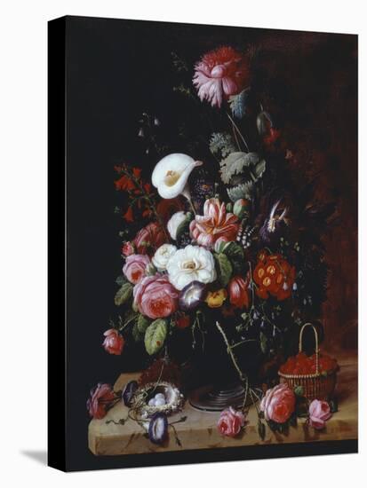 Floral Still Life-Severin Roesen-Stretched Canvas