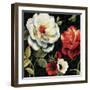 Floral Story IV on Black-Lisa Audit-Framed Art Print