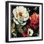 Floral Story IV on Black-Lisa Audit-Framed Art Print