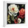 Floral Story IV on Black-Lisa Audit-Framed Art Print