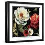 Floral Story IV on Black-Lisa Audit-Framed Art Print