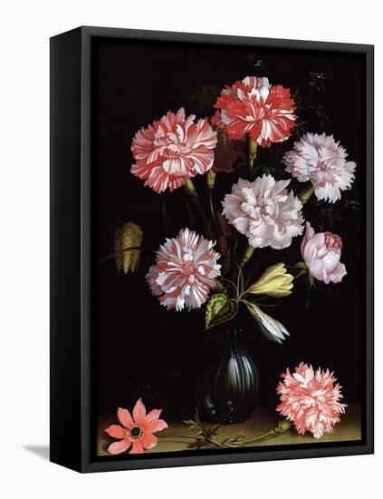 Floral Study: Carnations in a Vase-Balthasar van der Ast-Framed Stretched Canvas