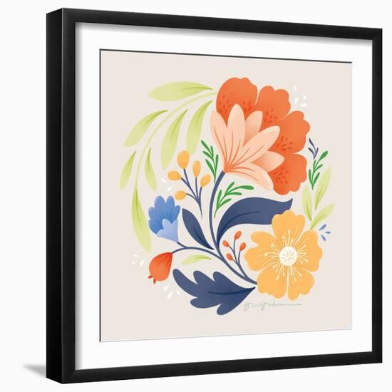 Floral Study I Bright-Gia Graham-Framed Art Print