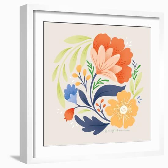 Floral Study I Bright-Gia Graham-Framed Art Print