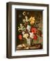 Floral Study with Beaker, Grasshopper and Seashells-Balthasar van der Ast-Framed Giclee Print