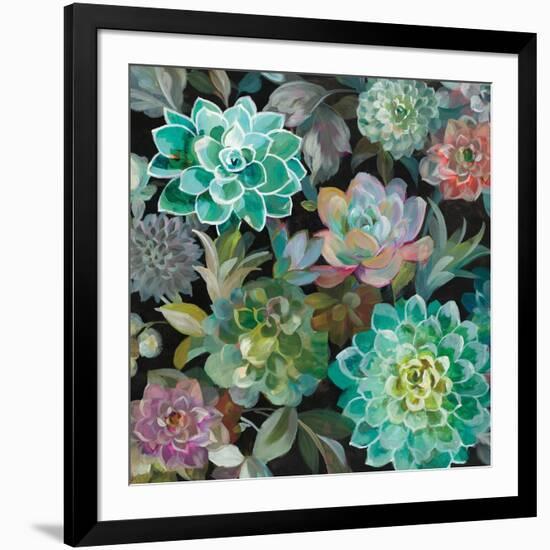 Floral Succulents v2 Crop-Danhui Nai-Framed Art Print
