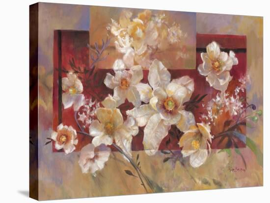 Floral sur la Rouge-Ruth Baderian-Stretched Canvas