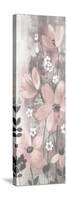 Floral Symphony Blush Gray Crop I-Silvia Vassileva-Stretched Canvas