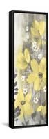 Floral Symphony Yellow Gray Crop I-Silvia Vassileva-Framed Stretched Canvas