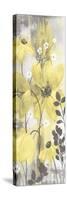 Floral Symphony Yellow Gray Crop II-Silvia Vassileva-Stretched Canvas