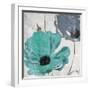 Floral Teal and Blue Hues-Milli Villa-Framed Art Print