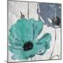 Floral Teal and Blue Hues-Milli Villa-Mounted Art Print