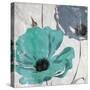 Floral Teal and Blue Hues-Milli Villa-Stretched Canvas