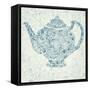 Floral Teapot-Molesko Studio-Framed Stretched Canvas