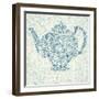 Floral Teapot-Molesko Studio-Framed Art Print