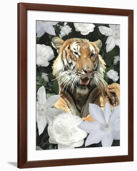 Floral Tiger-Diane Stimson-Framed Art Print