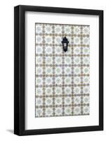 Floral Tile Pattern at Wall of a House, Sintra, Lisbon, Portugal-Axel Schmies-Framed Photographic Print