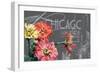 Floral Travel Chicago-null-Framed Giclee Print