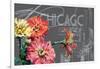 Floral Travel Chicago-null-Framed Giclee Print