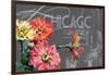 Floral Travel Chicago-null-Framed Giclee Print