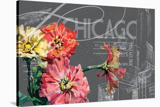 Floral Travel Chicago-null-Stretched Canvas