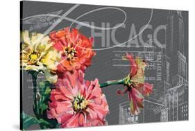 Floral Travel Chicago-null-Stretched Canvas