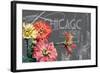 Floral Travel Chicago-null-Framed Giclee Print