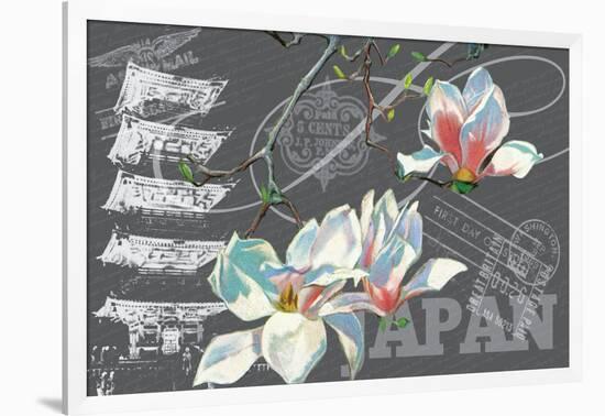 Floral Travel Japan-null-Framed Giclee Print