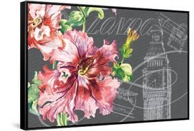 Floral Travel London-null-Framed Stretched Canvas