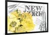 Floral Travel New York 2-null-Framed Giclee Print