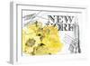 Floral Travel New York 2-null-Framed Premium Giclee Print