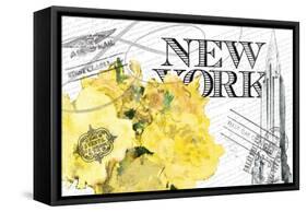 Floral Travel New York 2-null-Framed Stretched Canvas