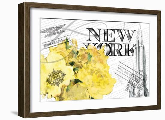 Floral Travel New York 2-null-Framed Giclee Print