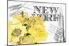 Floral Travel New York 2-null-Mounted Giclee Print