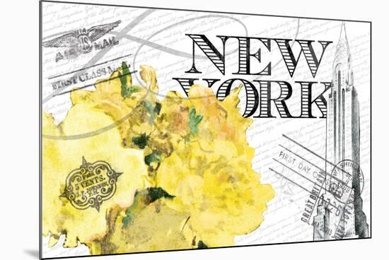 Floral Travel New York 2-null-Mounted Giclee Print