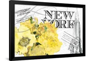 Floral Travel New York 2-null-Framed Giclee Print