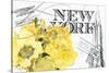 Floral Travel New York 2-null-Stretched Canvas