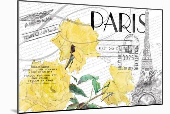 Floral Travel Paris-null-Mounted Giclee Print