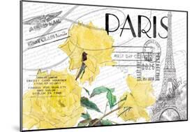 Floral Travel Paris-null-Mounted Giclee Print