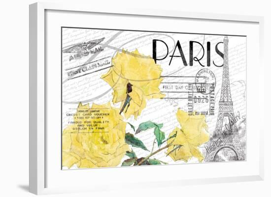 Floral Travel Paris-null-Framed Giclee Print