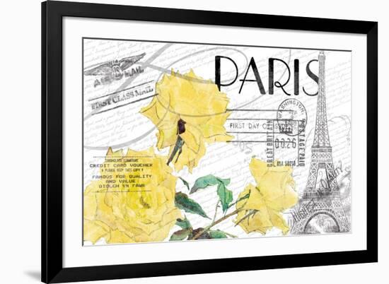 Floral Travel Paris-null-Framed Giclee Print