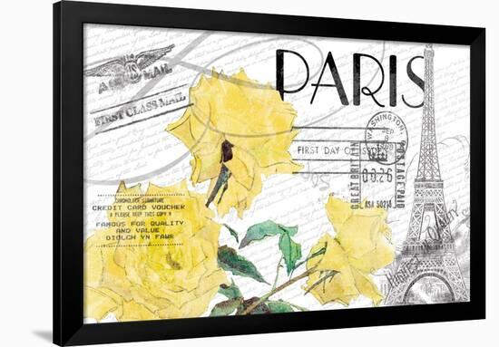 Floral Travel Paris-null-Framed Giclee Print