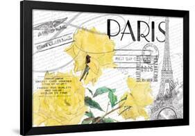 Floral Travel Paris-null-Framed Giclee Print