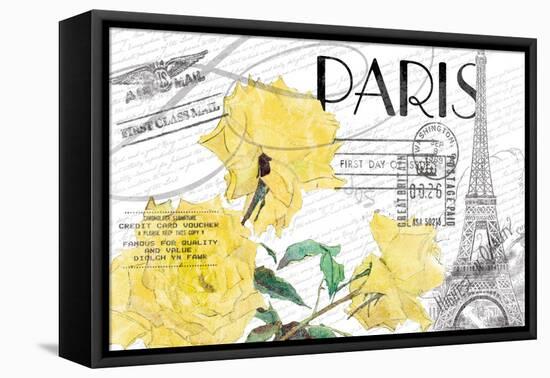 Floral Travel Paris-null-Framed Stretched Canvas